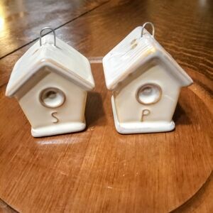 Pottery Barn Birdhouse Salt And Pepper Shakers